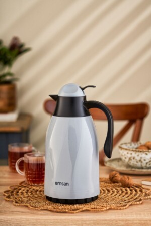 Glas-Thermoskanne 1. 3 Liter Grau - 1