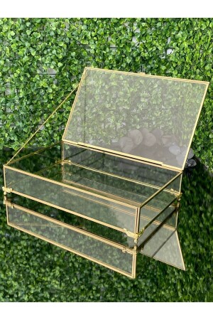 Glasbox Gold Schokoladenbox Organizer Make-up-Box gold28 - 2