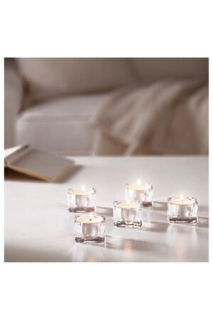 Glasig Tealight Mumluk Cam 5x5 Cm - 4