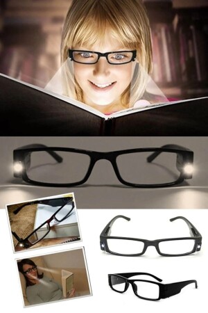 Glaslose Buchlesebrille (mit 2 LED-Leuchten), 1 Stück - 1