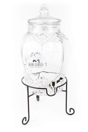 Glasspender mit Wasserhahn, Demijohn, Crystal Drop Mutterschafts-Sorbet-Spender, 8 l, SB-2780 - 6