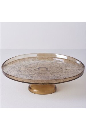 Gleam Cam 32 Cm Ayaklı Servis Amber 000000001500214826 - Linens