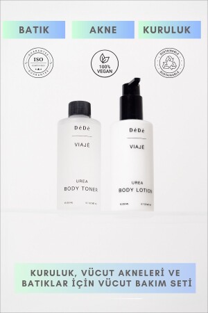 Glikolik Asit ve Üreli Vücut Bakım Seti  Gözene- akne- renk eşitsizlikleri ve batıklar için 200 ml - Dede Candle & Wellness Studio