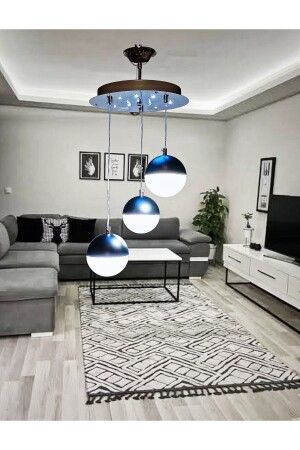 Globe 30' Chromgehäuse, weiße LED, modernes Design, Wohnzimmer, Küche, Schlafzimmer, Kronleuchter 800. 3 - 4