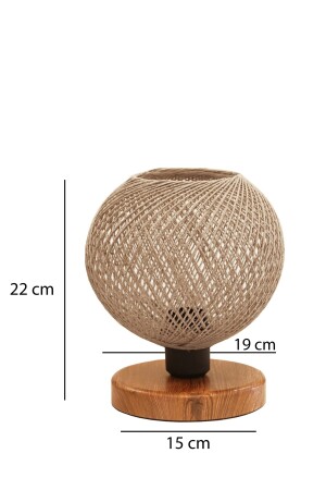 Globe Jute String Holzsockel Lampenschirm eng gewebt Ein hochwertiges Kopfteil AYD-3301 - 8