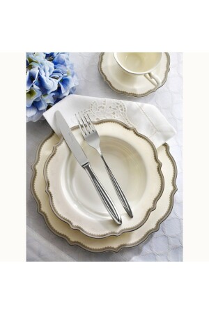 Gloria 12 Kişilik 60 Parça Bone China Yemek Takımı - 1