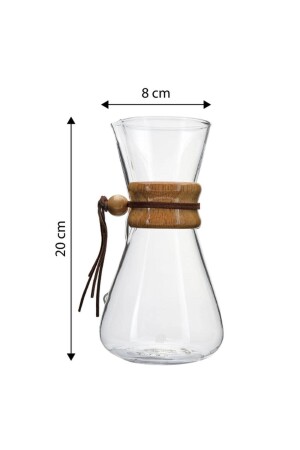 Glory 850 ml Kaffeebrühapparat aus Glas 500 mit Holzapparat. 01. 01. 6786 - 6