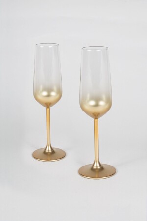 Glow Set mit 2 Champagnergläsern Gold 195 cc - 3