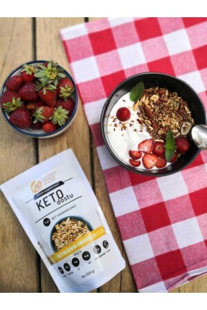 Glütensiz Çikolatalı Ketojenik Granola ( Rafine Şekersiz, Glütensiz, Vegan) GLTNSZ - 4