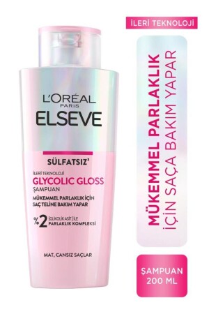 Glycolic Gloss Mükemmel Parlaklık için Bakım Yapan Şampuan 200ml - 2