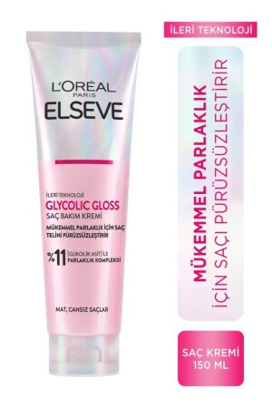 Glycolic Gloss Mükemmel Parlaklık için Pürüzsüzleştirici Saç Kremi 150ml - 1