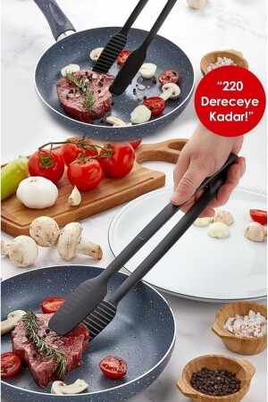 أسنان الخدمة والشواء في النمط من MNZ-Gnarp أسنان الحريق غير المقاومة أسنان السيليكون غير المنزلق أسنان الشواء غير المنز - Aygoren Home