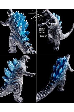 Godzilla Ses Efekti 25x15.5cm Dinazor Kırılmaz Oyuncak Dinozor Godzila Piller Dahil 584055647 - 3