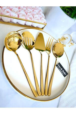 Gold 5 Parça Dali Lüks Servis Seti TR4500 - CASA DE BELLA