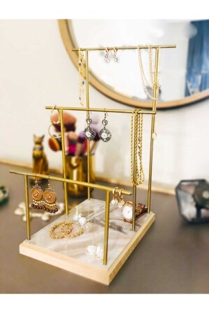 Gold Altın Takı Standı- Takılık- Küpelik- Bileklik- Kolye Seti- Takı Dolabı Düzenleyici - Drm Wood