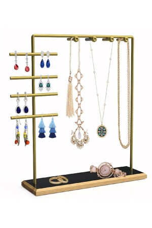 مقعد مجوهرات من الذهب من MNZ - مجوهرات - أذن - سوار - مجموعة عنق - منظمة خزانة مجوهرات - Twin Home