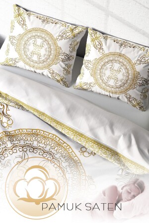 Gold Baraque Classic Doppelbett-Bettbezug-Set monohome3626 - 5