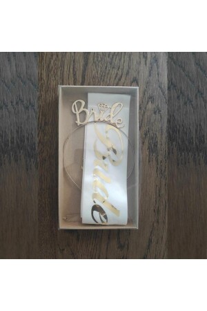 Gold Bride To Be Taç Ve Kuşak Set - Patladı Gitti