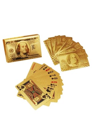 Gold Dolar Iskambil Kağıdı Pvc Su Geçirmez Oyun Kağıdı Cin383sr cin383sr - 3