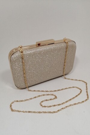 Gold glitzernde Abendkleid-Clutch-Portfolio-Tasche - 3