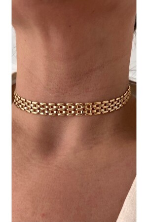 Gold Hasır Choker Via0033 - 1