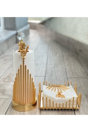 Gold Kaplama Peçetelik Havluluk - Ponciko
