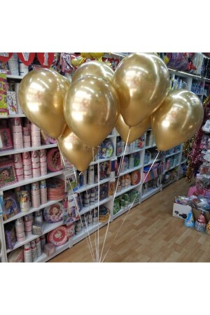 Gold Krom Balon 10 Adet - 3