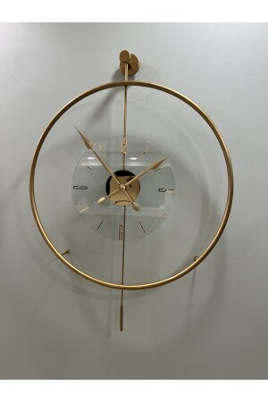 Gold Luxry Transparentes Glas, 60 cm Metallkreis, moderne dekorative Metallwanduhr MetaxxxluxryGold - 5