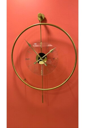 Gold Luxry Transparentes Glas, 60 cm Metallkreis, moderne dekorative Metallwanduhr MetaxxxluxryGold - 7