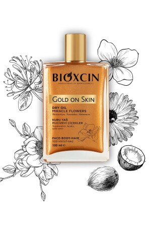 Gold On Skin Golden Glitter Trockenöl 100 ml - 1