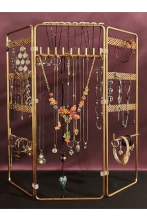 Gold-Schmuckständer, 3-teiliges Set für Schmuck, Ohrringe, Armbänder, Halsketten, Schmuck-Organizer, Muttertagsgeschenk HYT00L1 - 1