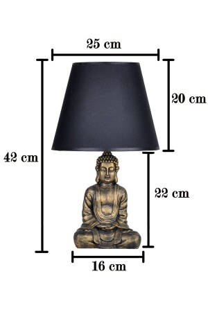 Gold-Schwarzer Buddha-Lampenschirm im modernen Design qdecabjbuda016 - 4