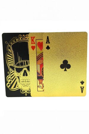 Gold Skull Spielkarte PVC wasserdichte Spielkarte Cin384 ehy-cin384sr - 1