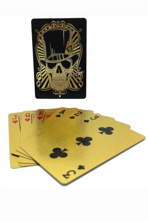 Gold Skull Spielkarte PVC wasserdichte Spielkarte Cin384 ehy-cin384sr - 3