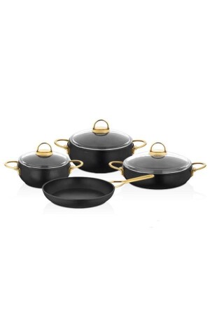 كاسيرول من الذهب من طراز MNZ 7 قطعة طاولة مجموعة GLD 1001 - Falez