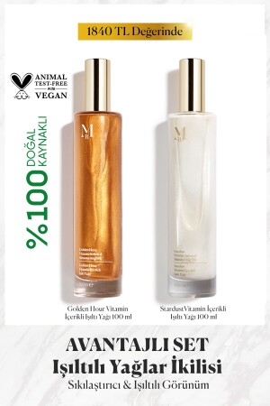 Golden Hour & Stardust Vitamin Içerikli Işıltılı Saç Ve Vücut Yağı 100 ml - 2