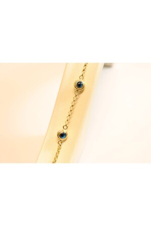 Goldenes Armband mit Evil Eye-Perlen - 4