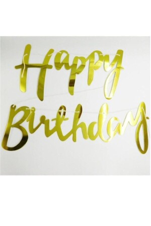 Goldenes Happy Birthday-Banner - 3