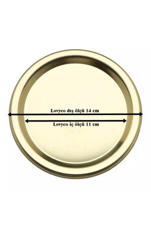 Goldenes rundes Präsentationstablett Goldfarbenes Metalltablett, 100 % titanbeschichtet 1 Stück TRYERY171 - 6