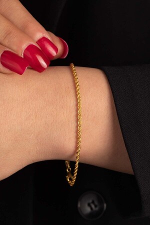 Goldenes Seil-Twist-Armband - 6