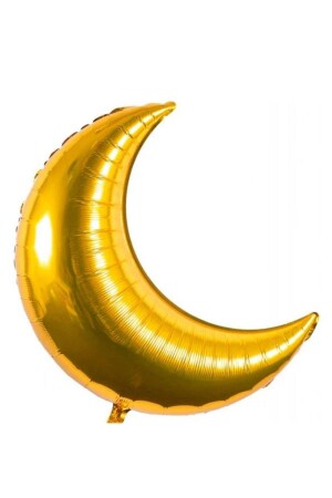 Goldfarbener Halbmond-Folienballon, 60 cm, goldgelbe Farbe, Ramadan-Fest, islamisches religiöses Konzept, 22 Zoll, Ornament für alle Altersgruppen - 4