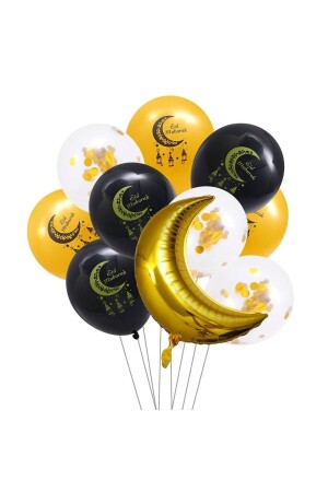 Goldfarbener Halbmond-Folienballon, 60 cm, goldgelbe Farbe, Ramadan-Fest, islamisches religiöses Konzept, 22 Zoll, Ornament für alle Altersgruppen - 6