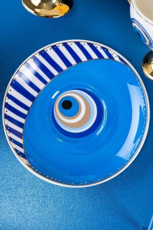 Goldfinch Blue Evil Eye Pattern 90 ml Porzellan-Kaffeetassen-Set für 6 Personen 0172 KAI-21-0172/12 - 6