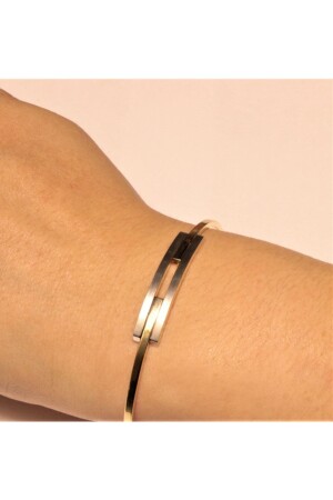 Goldgeripptes Manschettenarmband - 5