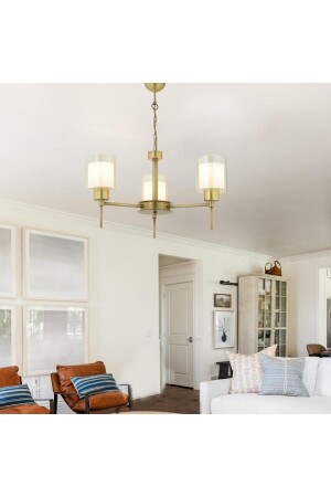 Goldie 3-teilige antike moderne Pendelleuchte für Küche und Wohnzimmer, Kronleuchter 3421-03-FR - Apliqa