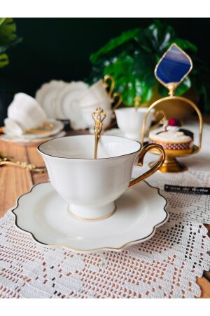 GOLDVERGOLDETE LUXUS-TEETASSE AUS PORZELLAN FÜR 2 PERSONEN - 2