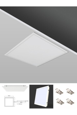 Gömme Led Armatur, Alçıpen Tavan 60x60 Led Panel, Sıva Üstü 54watt Led Panel, Beyaz Işık 6500k-beyaz Led-3000 - 1