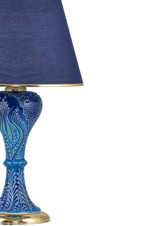 Gordion Tischlampe Lampenschirm Blau gefliest Gold DDABJGRDMV - 4