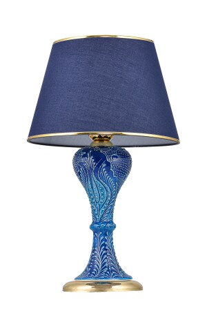 Gordion Tischlampe Lampenschirm Blau gefliest Gold DDABJGRDMV - 5