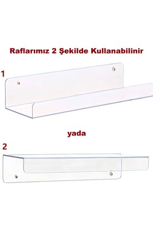 Görünmez Banyo Rafı 2'li Set - 30cm - 20cm - 5